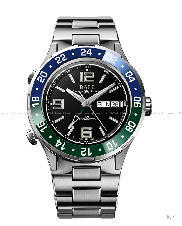 BALL Watch DG3030B-S9CJ-BK Roadmaster Marine GMT Bracelet Black LE