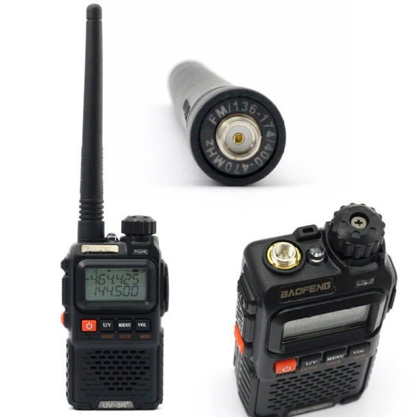 Baofeng Mini Pocket Walkie Talkie UHF VHF Radio Mark III UV-3R+ 1 Set 2 Pcs