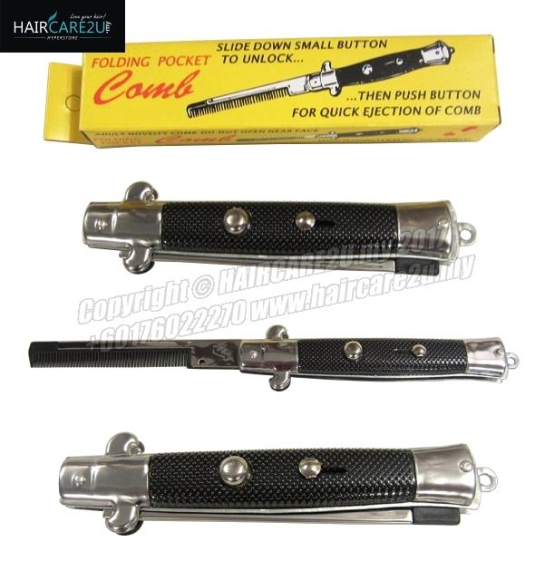 Barber Folding Pocket Switch Blade Comb for Pomade