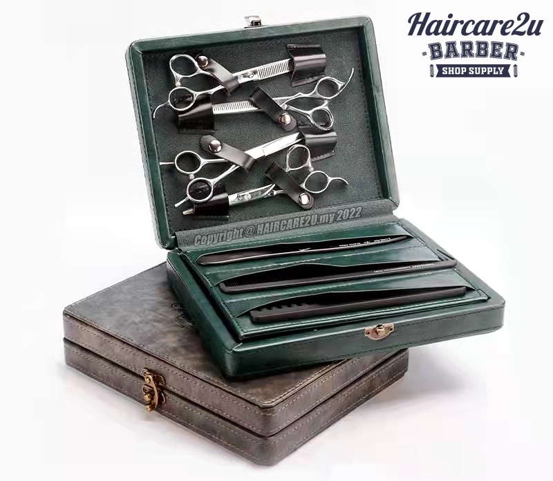 Barbershop Retro High Quality Leather Carrying Case Scissors Bag