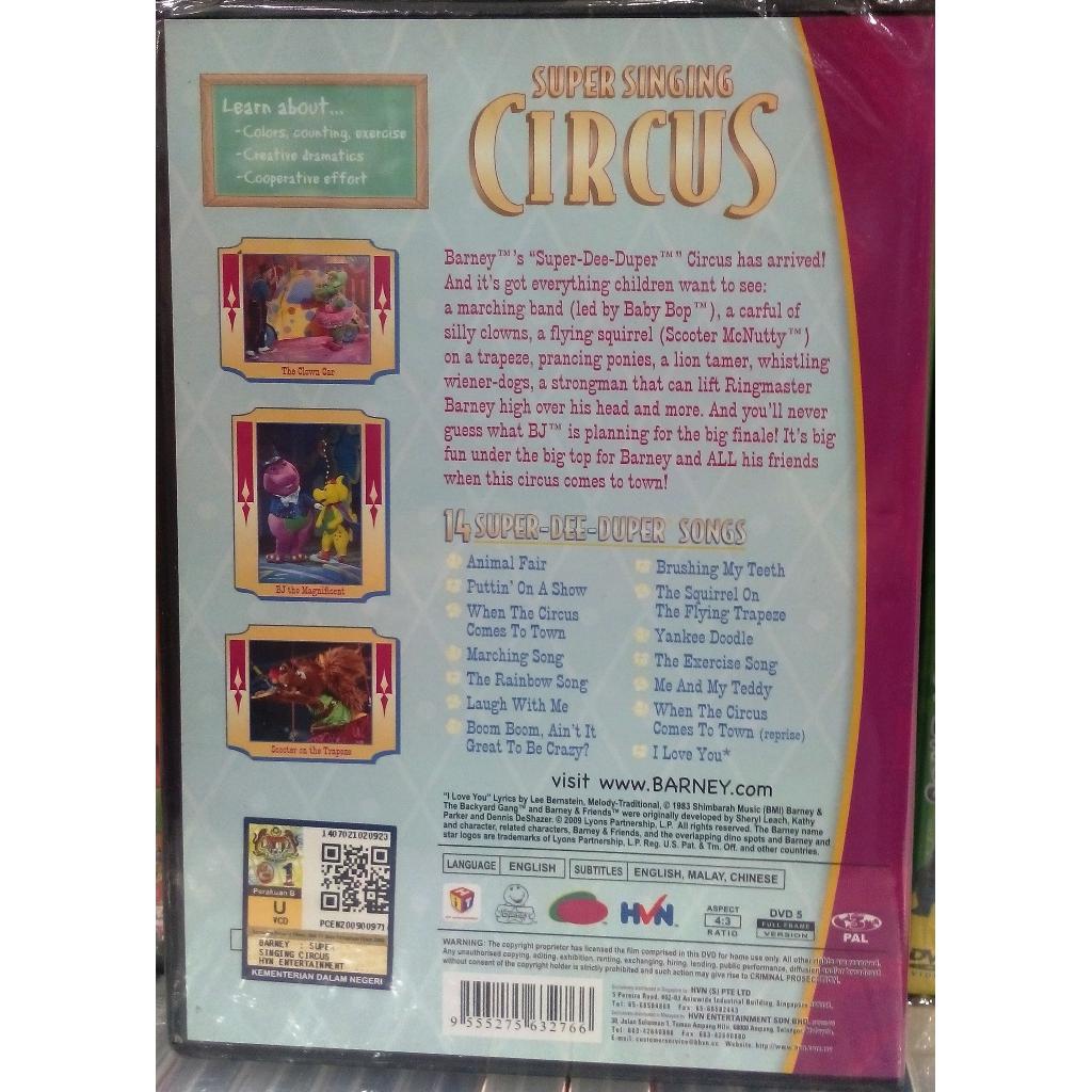 Barney Super Singing Circus Dvd End 4 9 2021 12 00 Am