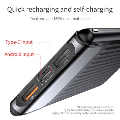 Baseus Ultra-Thin 10000mAh Powerbank Dual USB Fast Charging
