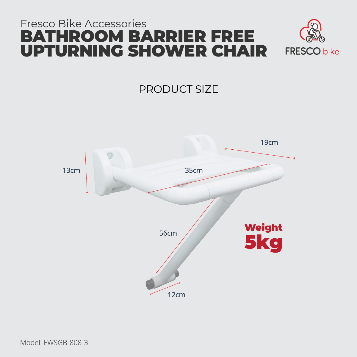 Bathroom Barrier Free Upturning Shower Chair Bathroom