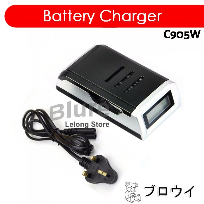 US Plug Free P/&P C905W 4 Slots LCD Charger for AA AAA NiCd NiMh Batteries