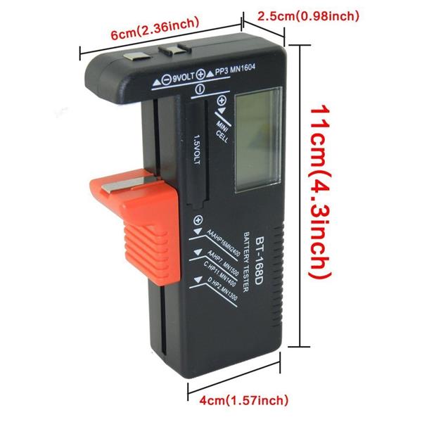 Battery Tester Universal Battery Checker for AA AAA C D 9V 1.5V Button