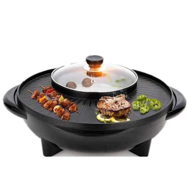 BBQ Grill  &amp;amp; Steamboat Hot Pot Shabu Roast Fry Pan 1500W