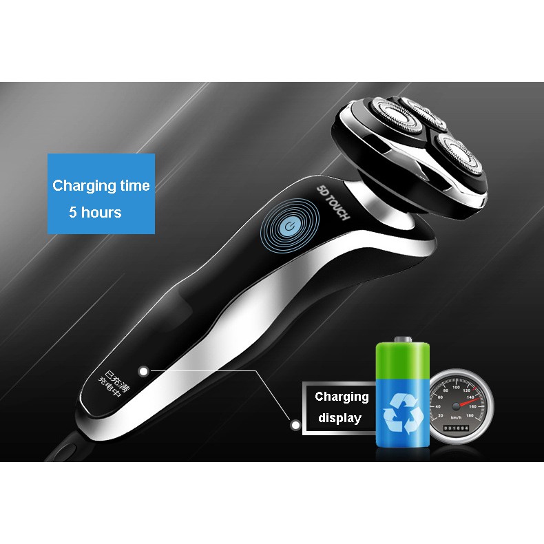 BEISIWO 4 In 1 Electric Shaver With Wet And Dry Shaving, Nose And Ear Trimmer