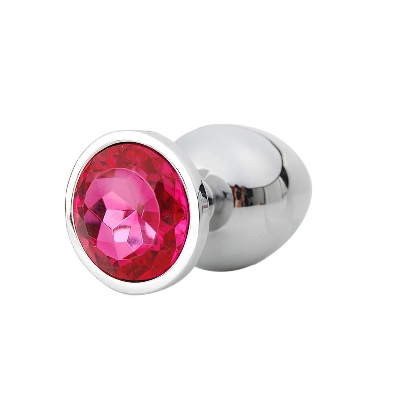 Bejeweled Stainless Steel Butt Plug Large 1pc 