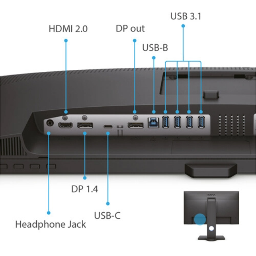 BenQ 27&quot; PD2705Q QHD 2K sRGB HDR10 USB-C Designer Monitor