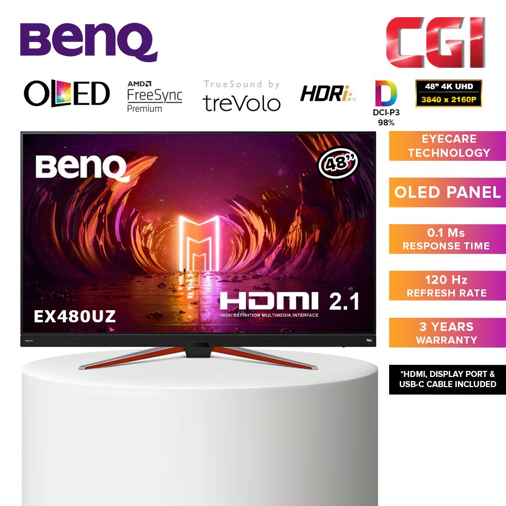 BenQ Mobiuz 48&quot; EX480UZ OLED 4KUHD 120Hz 0.1ms USB-C Gaming Monitor