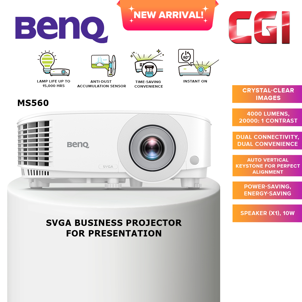 BenQ MS560 4000lms SVGA Meeting Room Projector