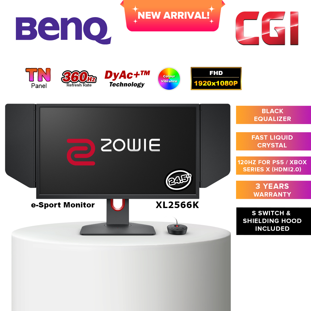 BenQ Zowie 24.5&quot; XL2566K Fast TN Gaming Monitor with Shielding Hood