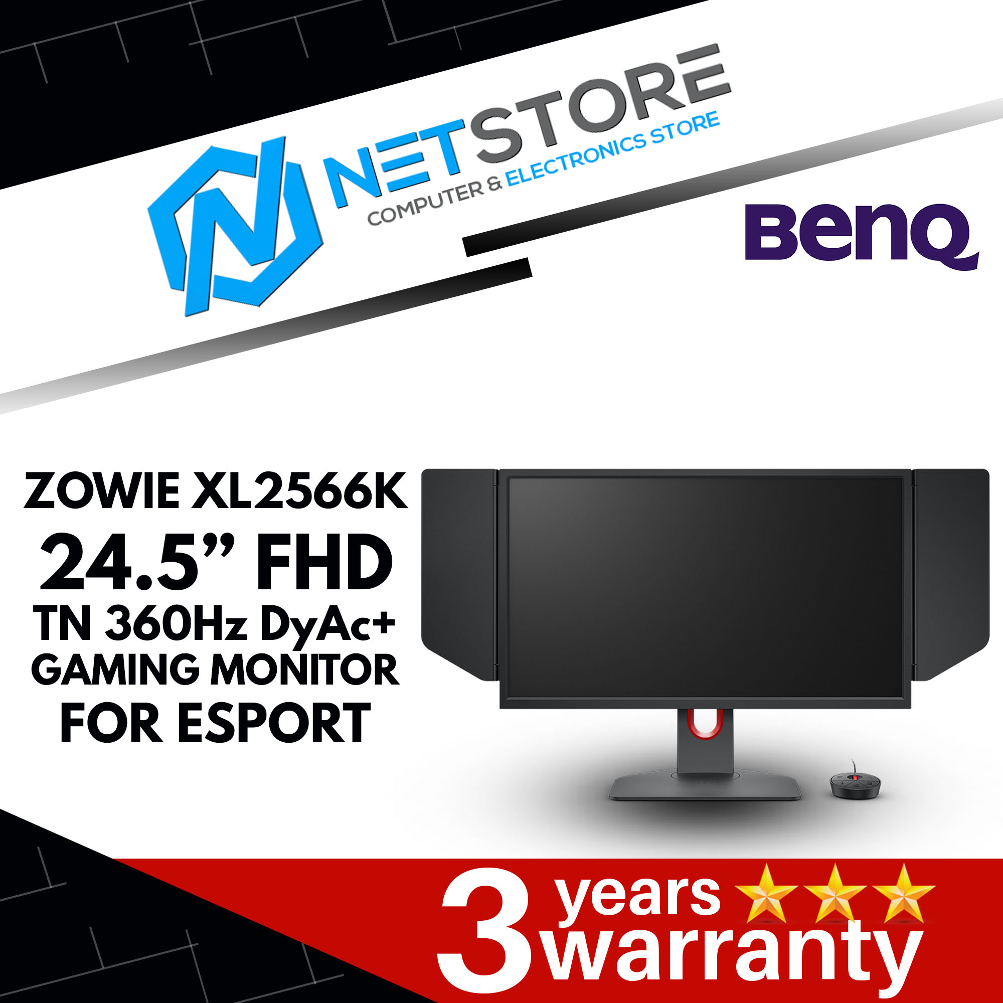 BENQ ZOWIE XL2566K 24.5&#8221; FHD TN 360Hz DyAc+ GAMING MONITOR FOR ESPORT