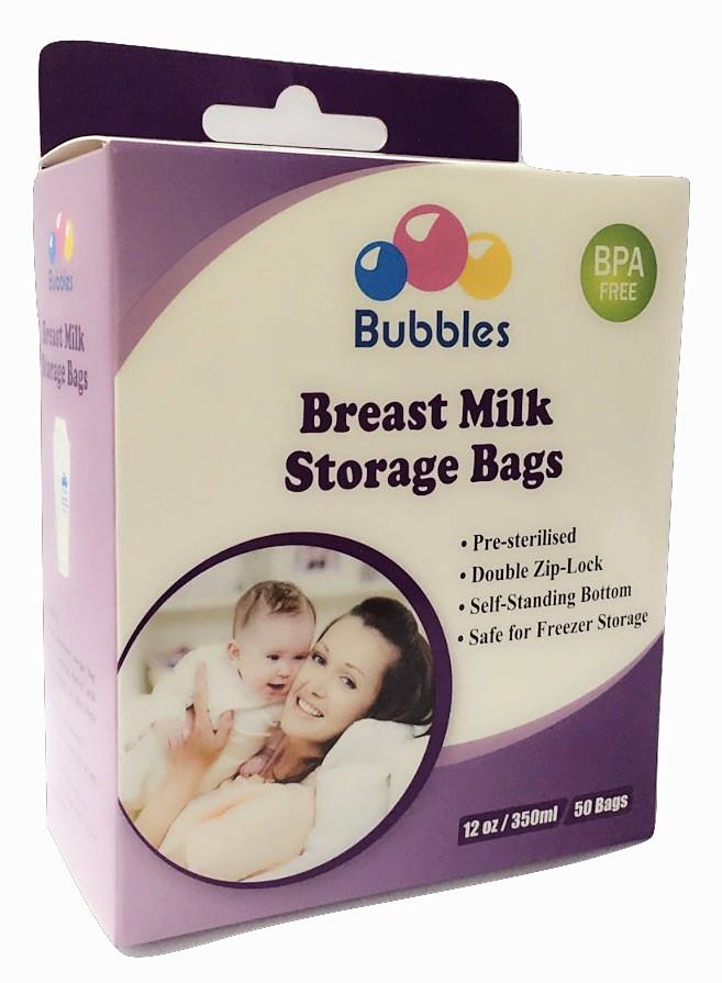[Bibi] Bubbles - Double Ziplock Breastmilk Storage Bags (50 bags) 12oz