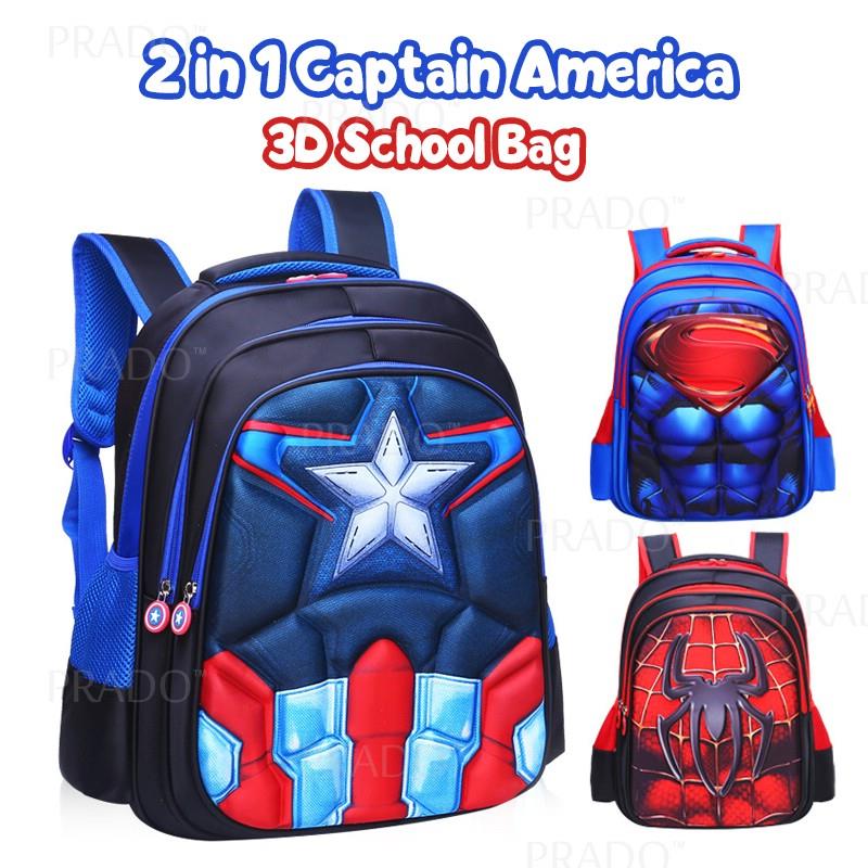 42cm 3d Comics Marvel S The Avengers School Backpack Bag 0059