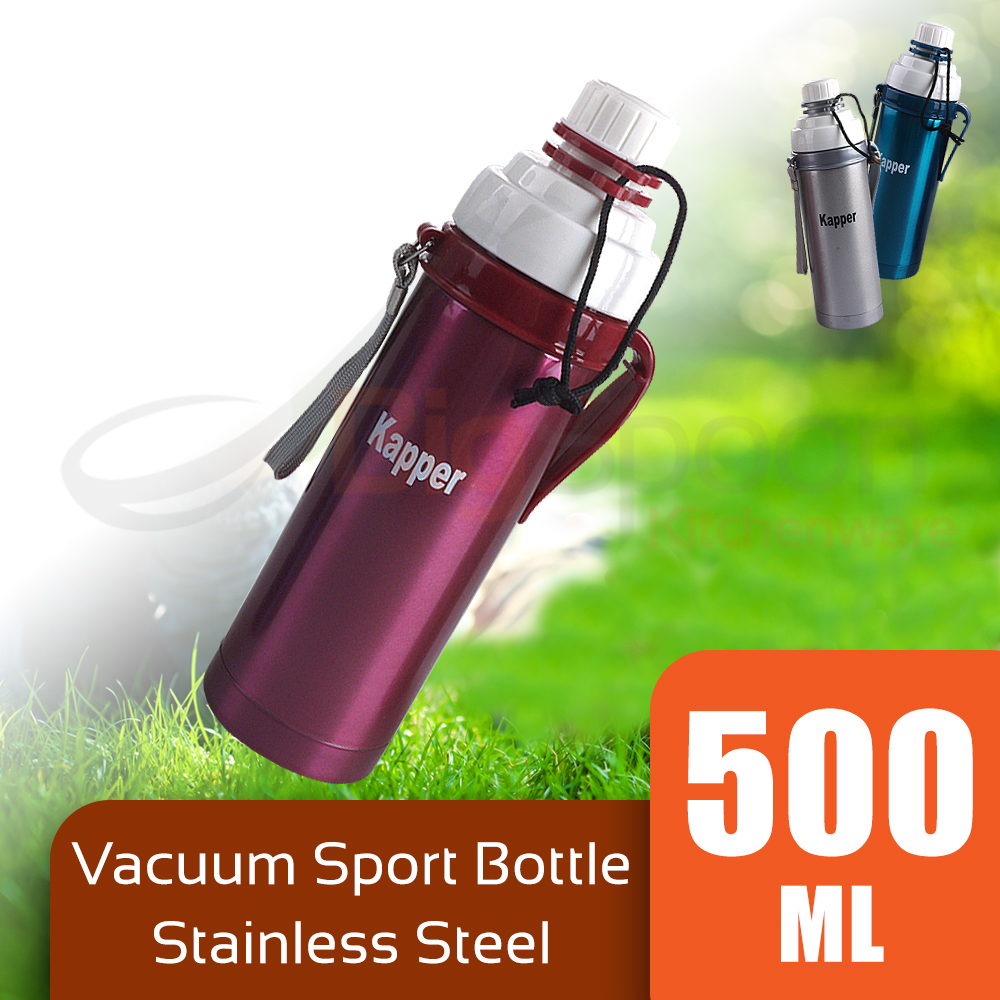 BIGSPOON KAPPER Vacuum Sport Bottle 500ml Stainless Steel Thermal