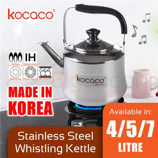 BIGSPOON KOCACO 4/5/7L Stainless Steel IH Whistling Kettle KOREA