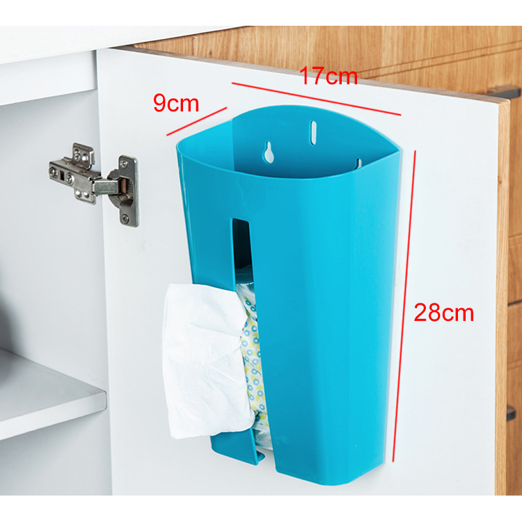 Spoon Wall Mounted Grocery Bag Holder Plastic Bags Dispenser Tissue Box Sto