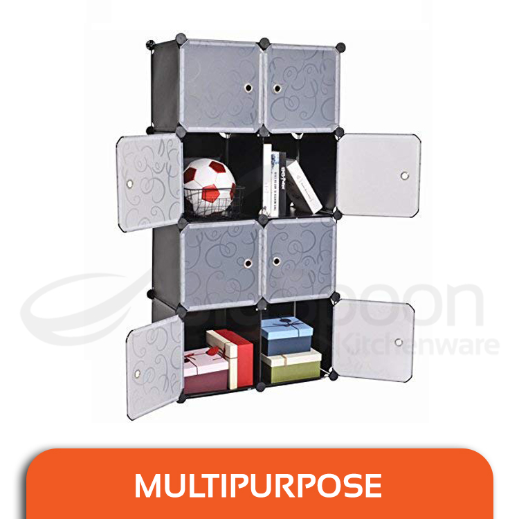 BIGSPOON Wardrobe Cube Cabinet Cubes 8 Cube Wardrobe Cabinet Storage