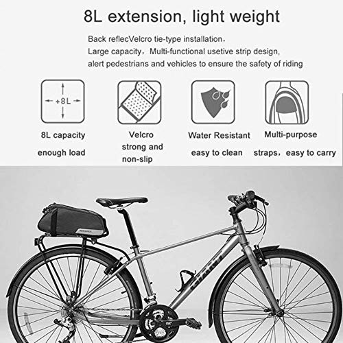 Generic Bike Bag Bike Trunk Bag Rack Bags Rear Panniers Bag For Bicycle Cargo Rack Saddle Bag Shoulder Bag Laptop Pannier Rack Bicycle