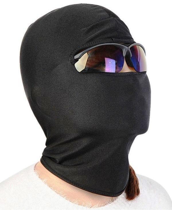 Bike Bicycle Thief Cover Mask Headgear Head Helmet Face Cap Sunscreen