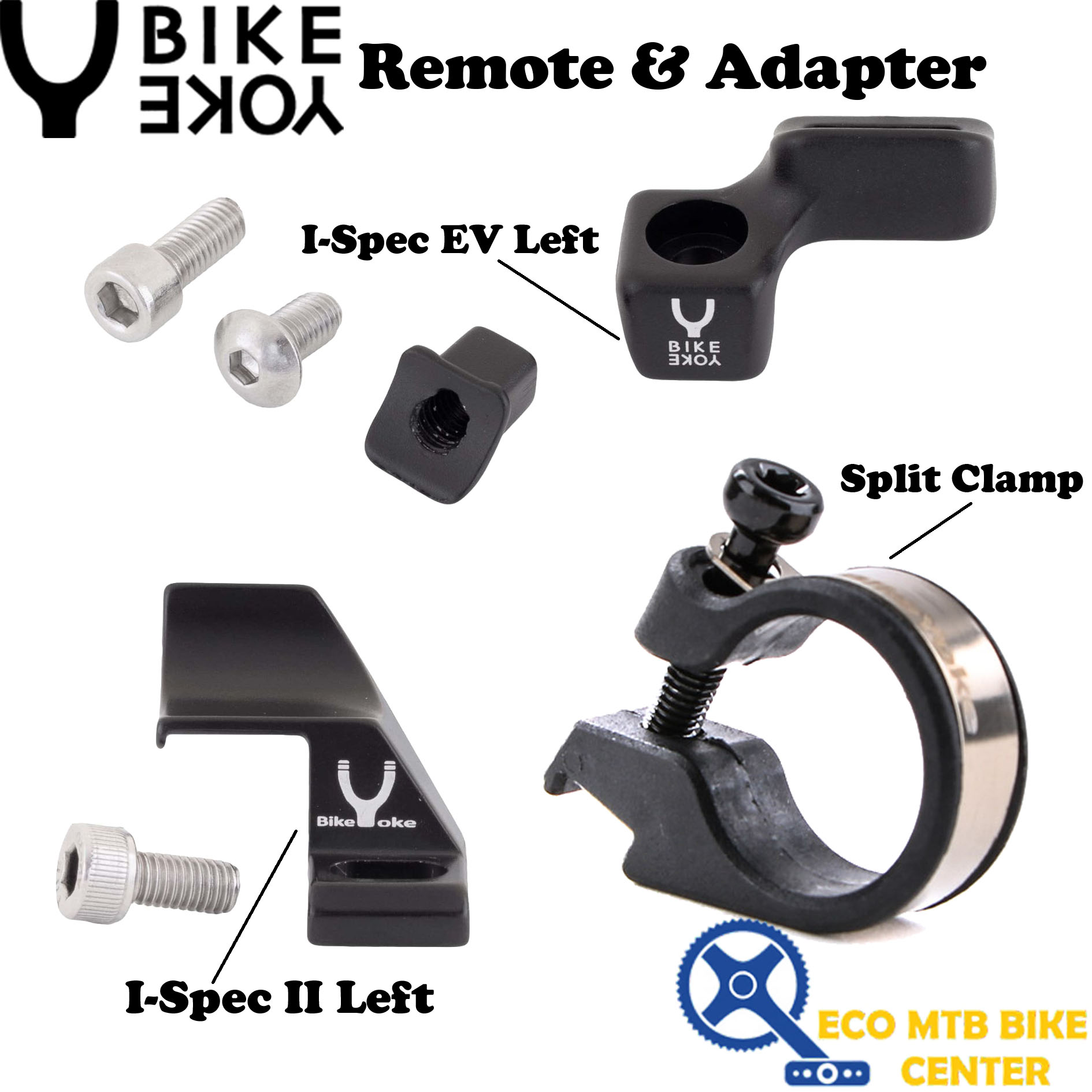 BIKE YOKE Spare Part Remote Mount I-Spec Adapter &amp; Split Clamp