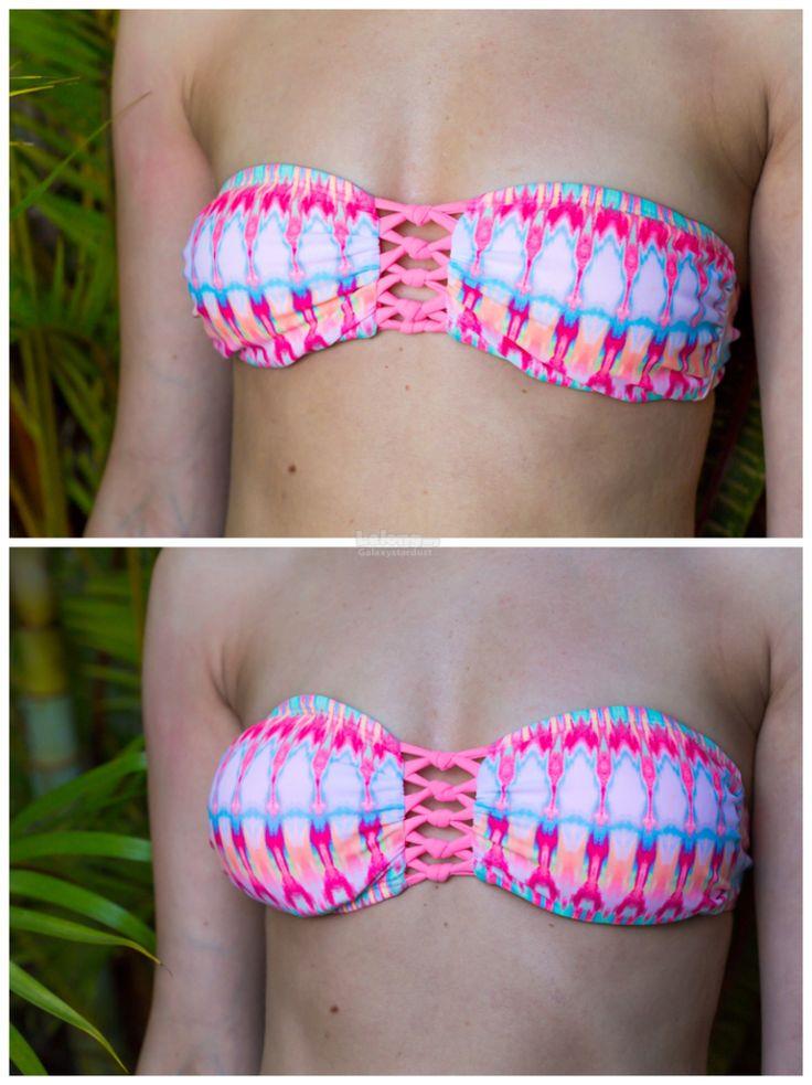Bikini Bra Soft Silicone Insert PushUp-Triangle-Extra Thick Waterproof