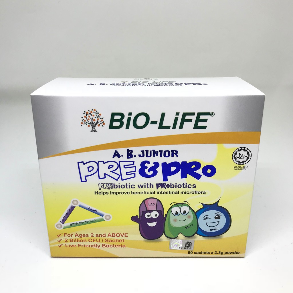 Bio-Life AB Junior A B Junior Pre  &amp; Probiotics 50'S