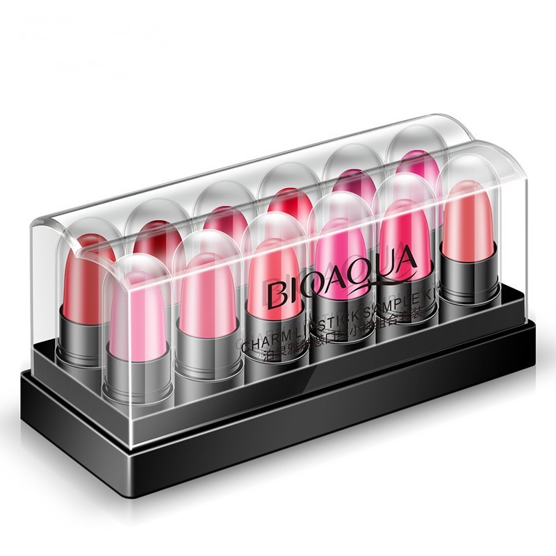 BIOAQUA Cosmetic Lipstick Fashion Velvet Lip Gloss 12 Colors/Sets Lip Makeup