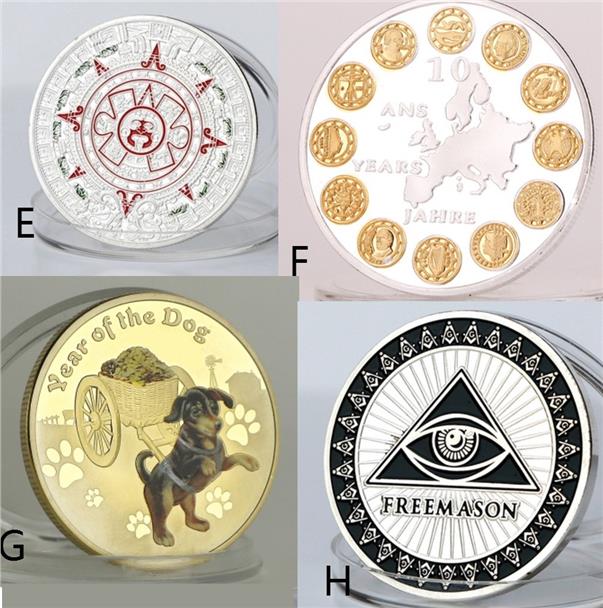 Bitcoin Year of Dog Prince Wales Queen FreeMason USD Star Wars coins