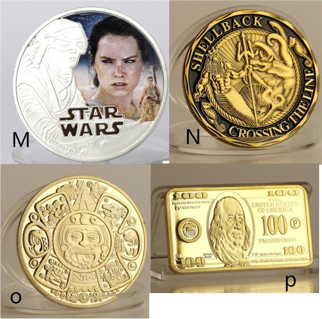 Bitcoin Year of Dog Prince Wales Queen FreeMason USD Star Wars coins