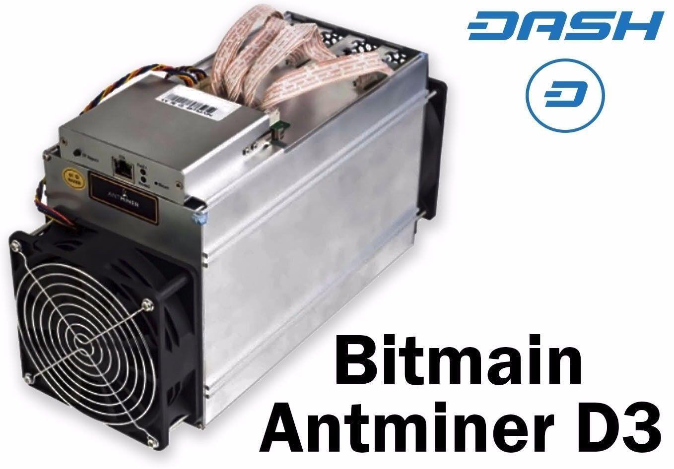 Bitmain Antminer D3 19 3gh S Bitcoin Mining Machine With Psu - 