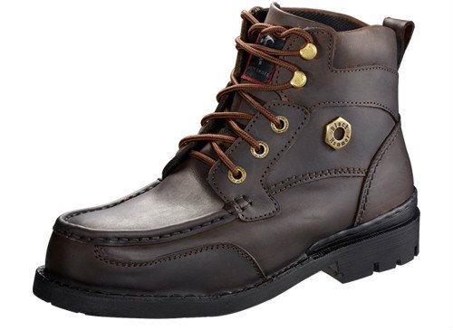 BLACK HAMMER BH4994 Men Safety Shoes Mid Cut Mocassins With Lace Up