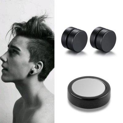 Black Magnet Circle Round Stud Earr End 7 29 2019 12 15 Pm Black Magnet Circle Round Stud Earring Meterial Magnetic Ear Studs