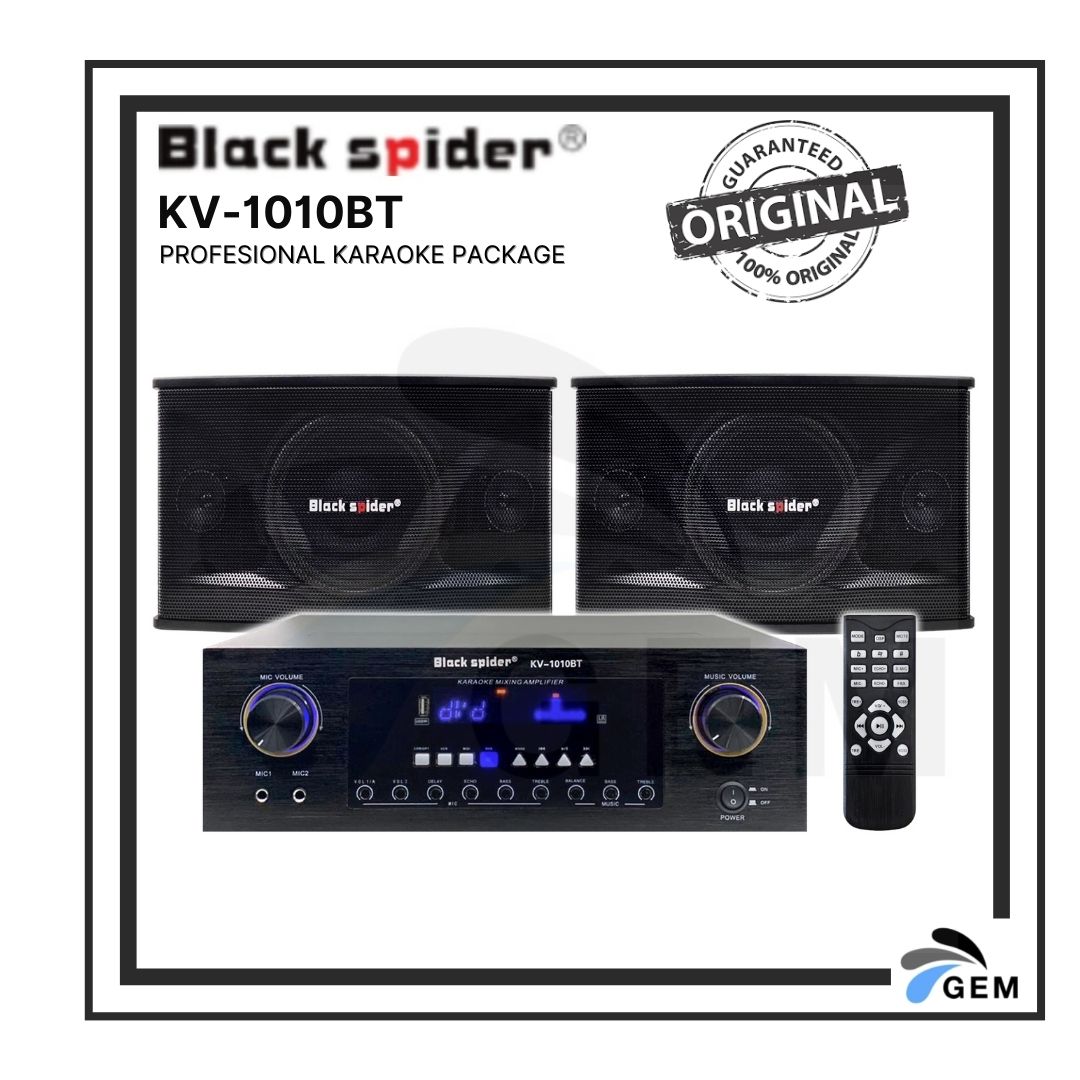 BLACK SPIDER Professional Karaoke Package (KP-1010BT)