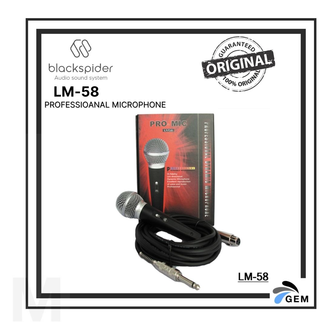 BLACK SPIDER PROFESSIONAL MICROPHONE (LM-58)