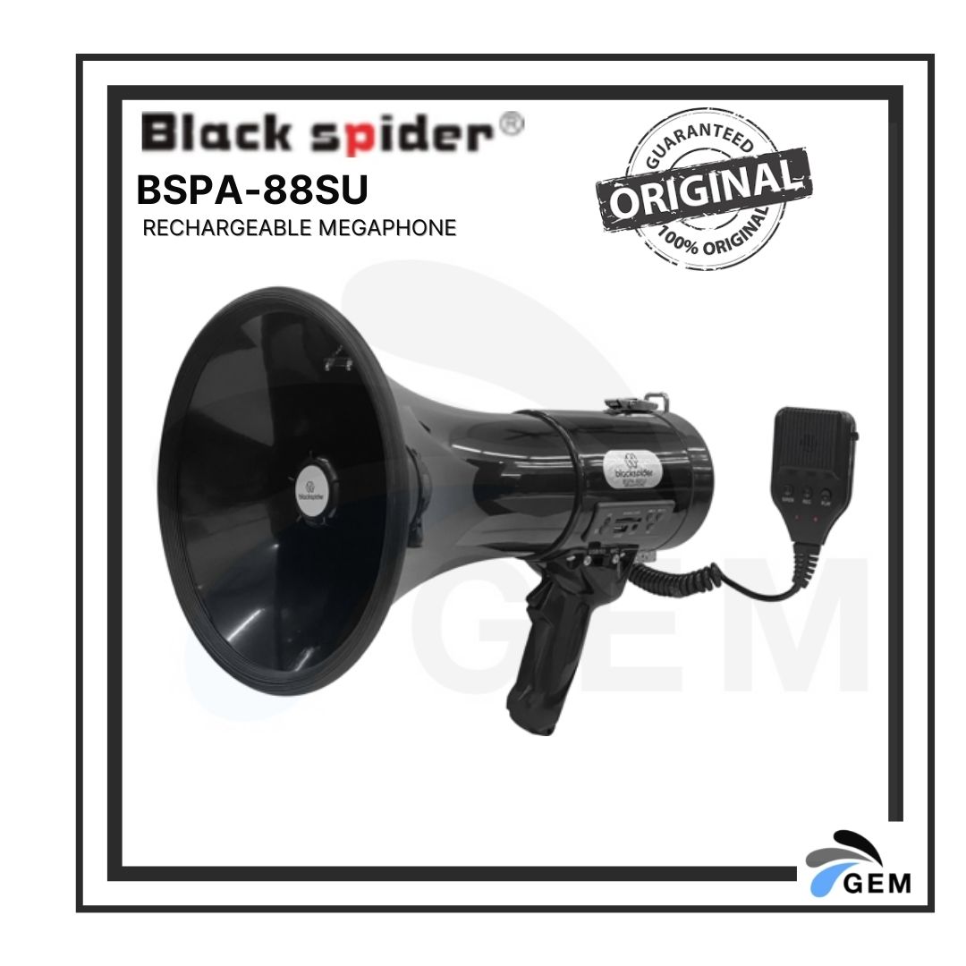 BLACK SPIDER RECHARGEABLE MEGAPHONE (BSPA-88SU)