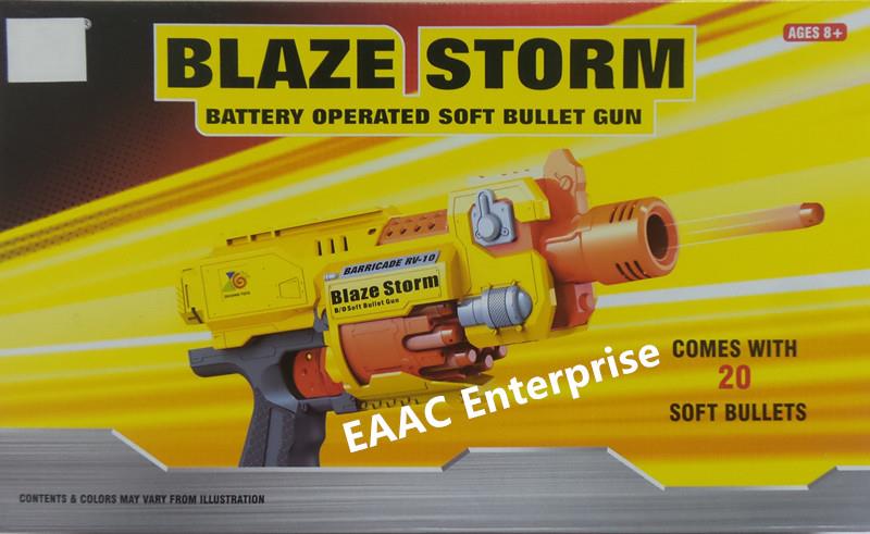 Blaze Storm 10 Darts Rapid Fire Blasting Soft Foam Bullet Gun Pistol