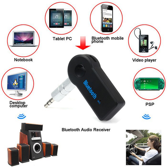 BLUETOOTH CAR AUX Wireless Receiver Adapter USB Mini Stereo Audio Music