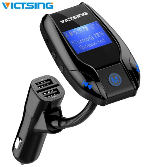 Bluetooth In-Car FM Transmitter Radio Adapter Car Kit With 3 USB Port MP3 Play