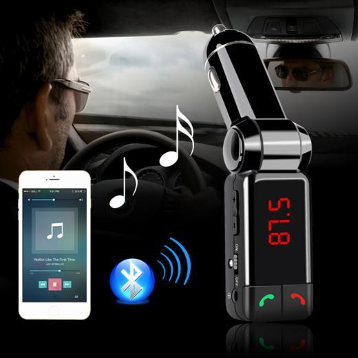 Bluetooth FM Transmitter MP3 Player With 2.1A USB Phone Charger