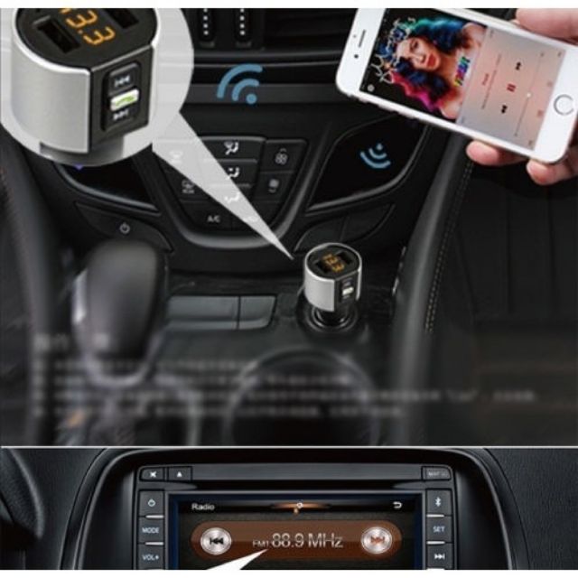 Bluetooth FM Transmitter Wireless Radio Adapter MP3 Player Car USB Charger