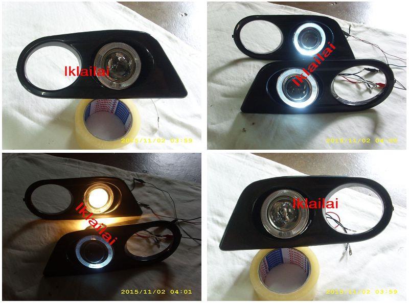BMW E46 '98-04 M3 LED Ring Projector Fog Lamp Cover ABS