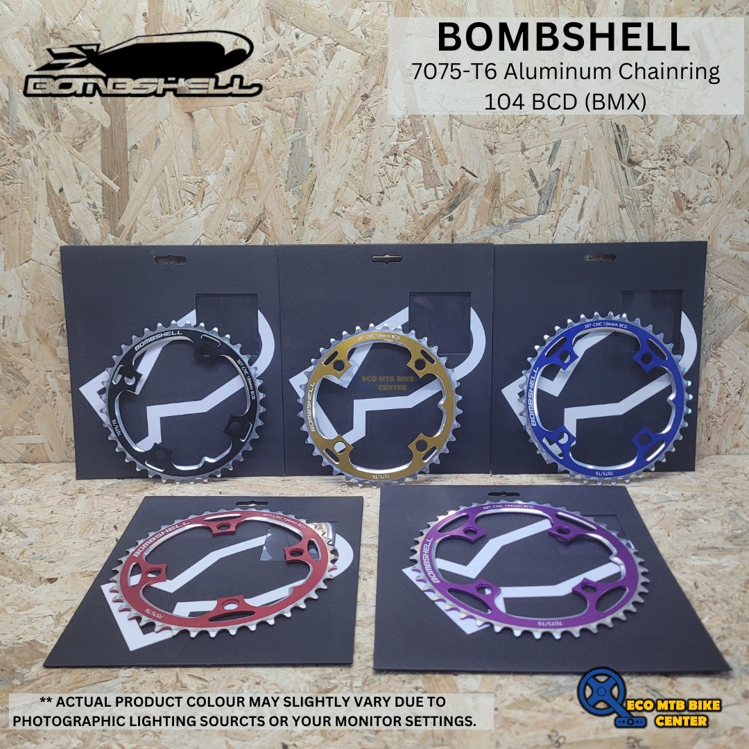 BOMBSHELL 7075-T6 Aluminum Chainring 104 BCD (BMX)