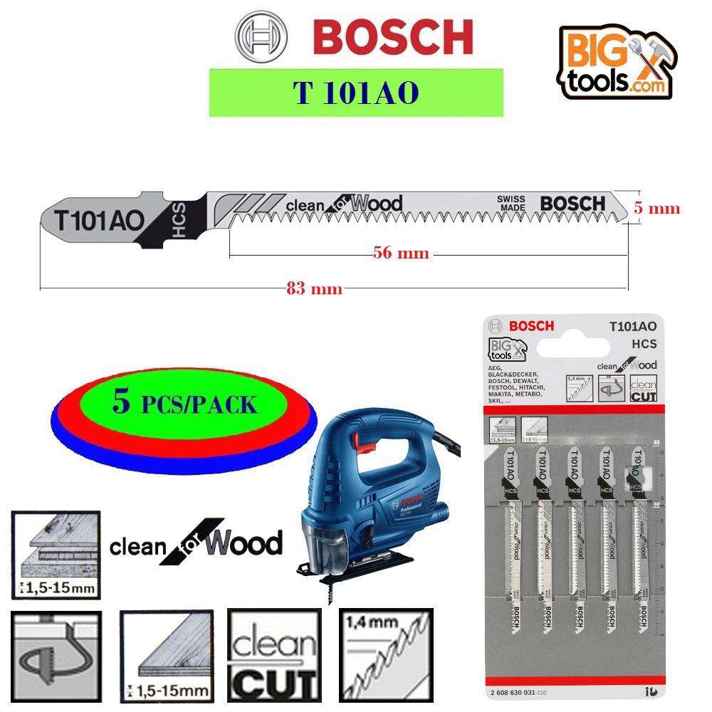 Bosch 5 Pcs T101ao Jigsaw Blade Cl End 12 12 2020 12 00 Am