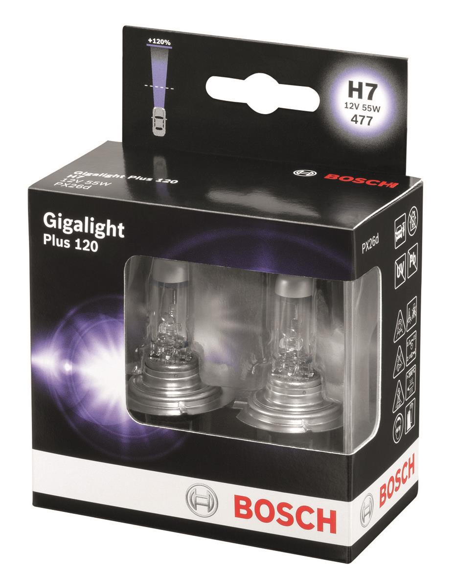 Bosch Gigalight Plus 120 Car Headlight Lamp Halogen Bulb H1/H4/H7