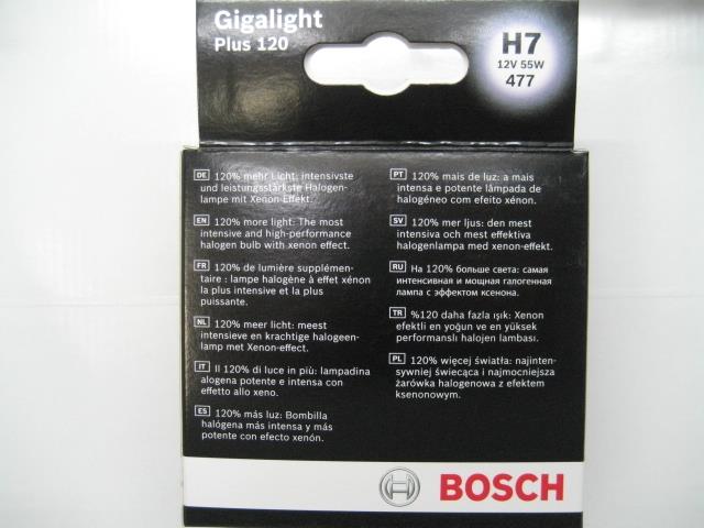 BOSCH GIGALIGHT PLUS 120 HEADLIGHT HALOGEN BULB H1/H4/H7 OSRAM PHILIP