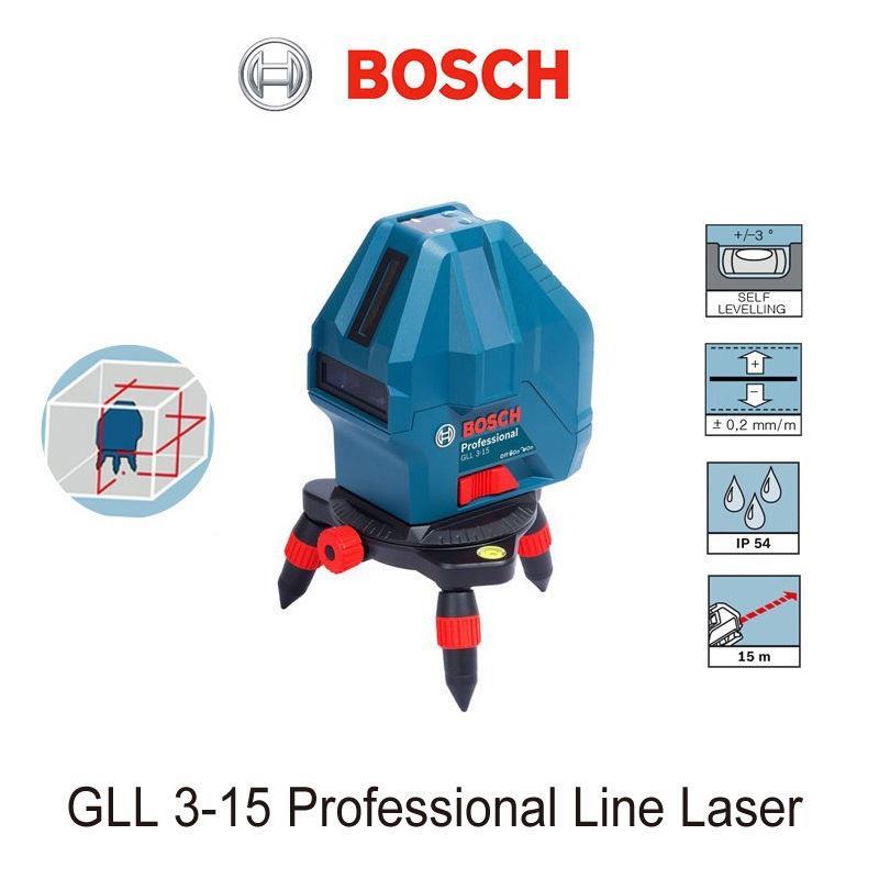 Bosch GLL 3-15 Line Laser Level c/w Tripod Stand