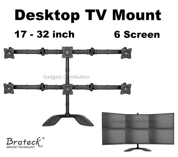 BRATECK 17-32 Inch 6 Screen Monitor TV Stand Mount LDT06-C06 2393.1