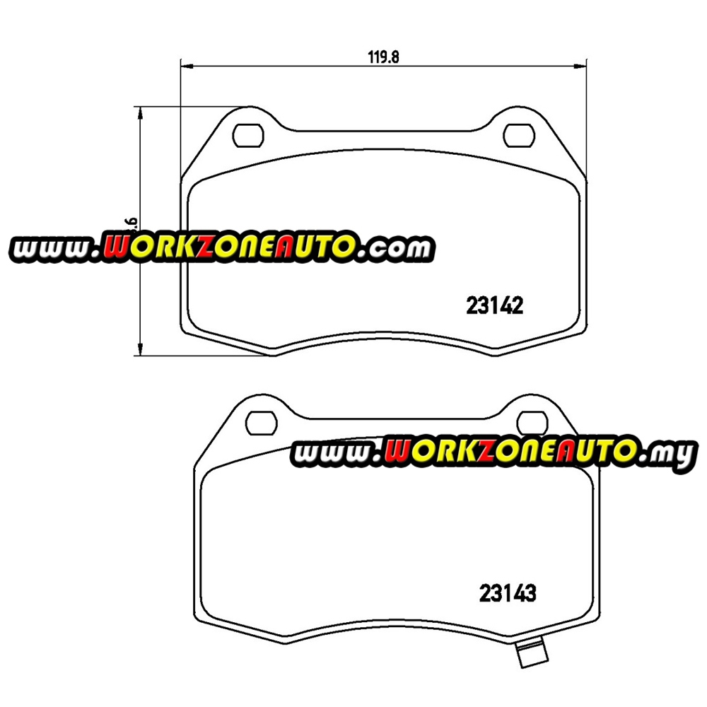 Fits Nissan 350 Z Roadster P56047 Oe Replacement Front Brake Pads Set By Brembo Sslawcorp Com